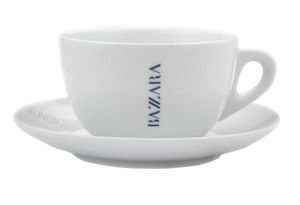 BAZZARA - filiżanka ze spodkiem do kawy big cappuciono 360ml